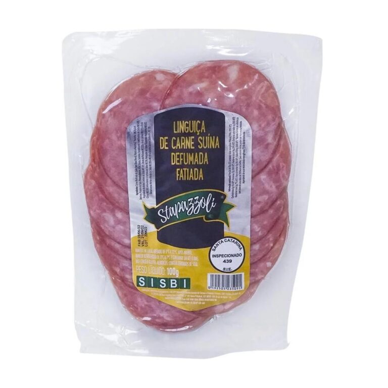 Linguiça de Carne Suína defumada Fatiada - Stapazzoli 100g