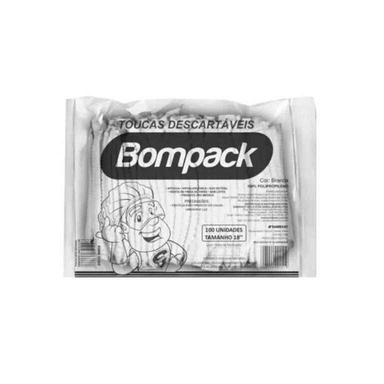 Toucas Descartáveis - Bompack 100un.