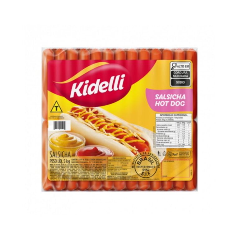 Salsicha Hot Dog cong. - Kidelli 5kg